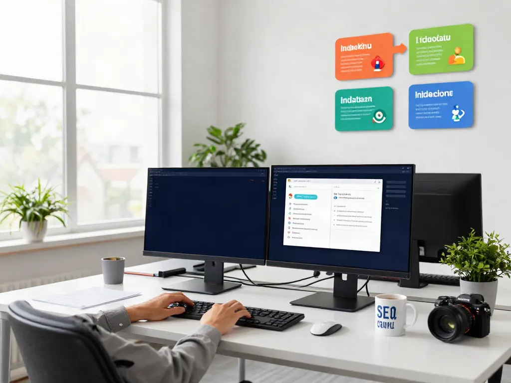 Professional workspace showcasing instant indexing strategies in digital marketing.