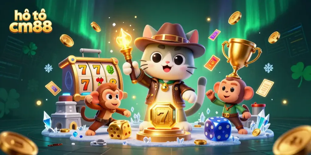 Discover the excitement of hổ trợ cm88 in this vibrant treasure-hunting casino scene.